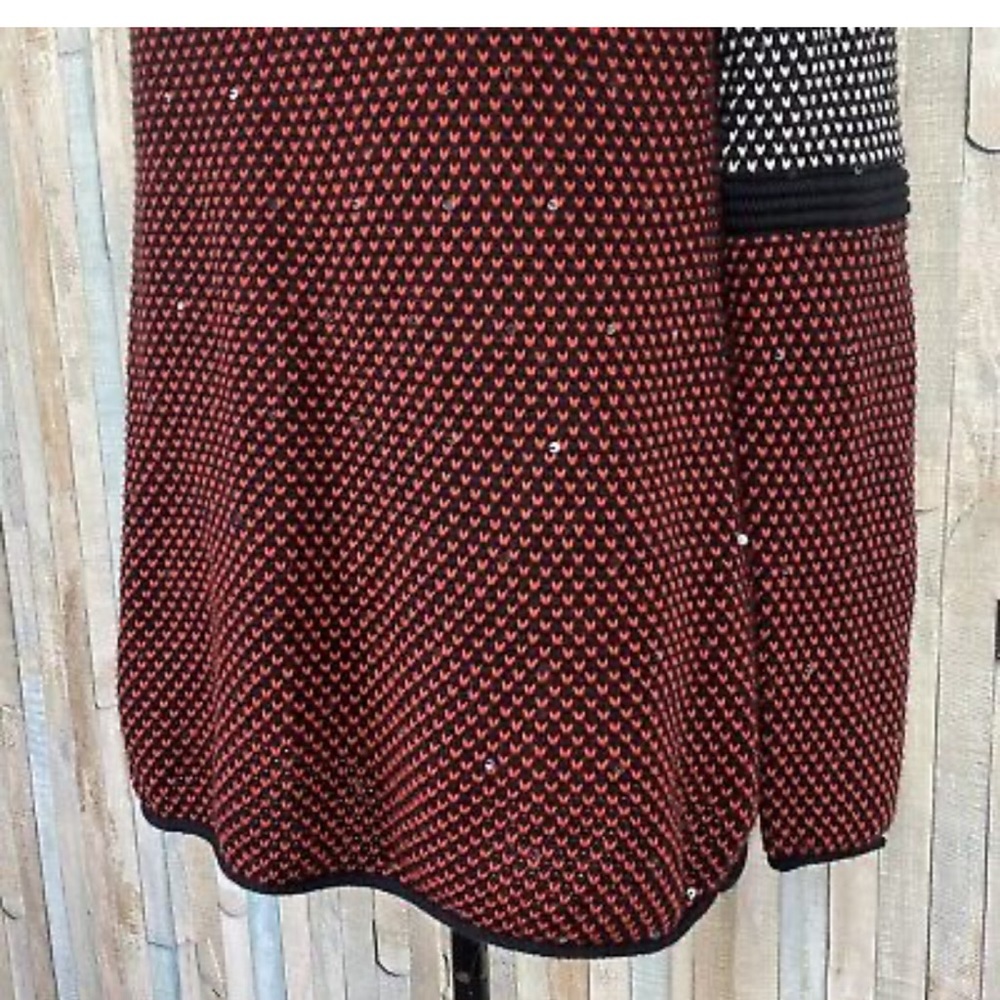 Lisa Todd Red Black & White Color Block Pullover … - image 5